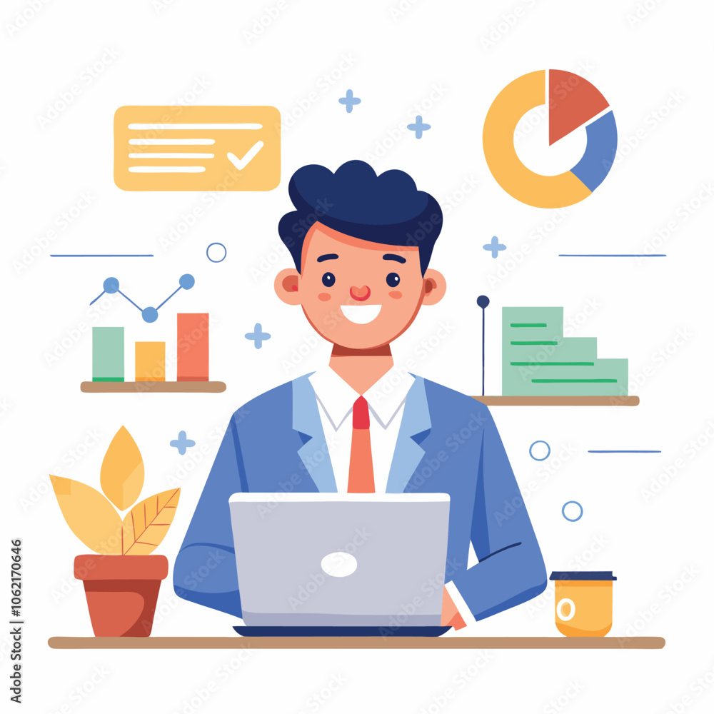vector show a realistic single british business person vector show a realistic single british business person