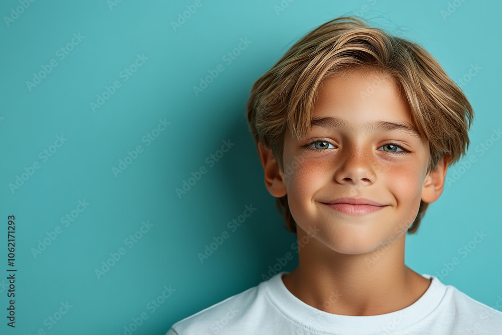 Portrait of smiling white cute teenage boy Portrait of smiling white cute teenage boy