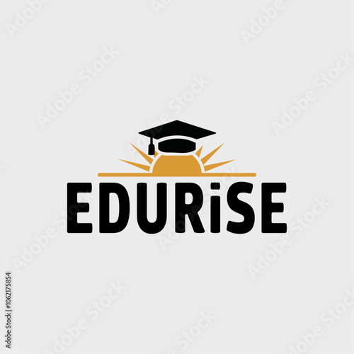 edurise Sophisticated Typography Logo Design for Elegant Brands - Stylish and refined typography logos designed for brands that prioritize elegance and timeless appeal