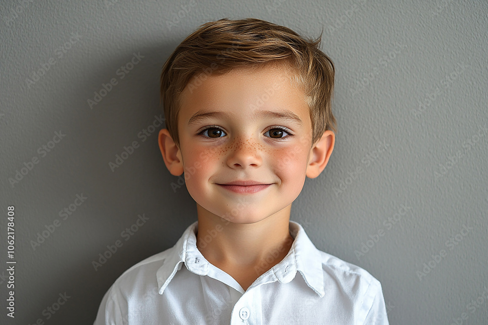 portrait of an white little boy with a smile portrait of an white little boy with a smile