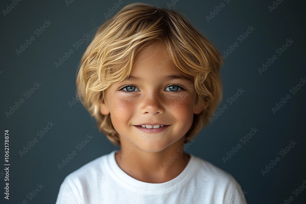 portrait of an white little boy with a smile portrait of an white little boy with a smile