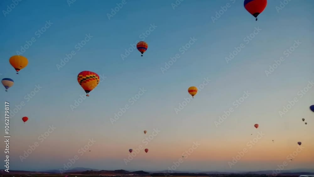 A delightful video of colorful hot air balloons floating in the clear blue sky
A delightful video of colorful hot air balloons floating in the clear blue sky