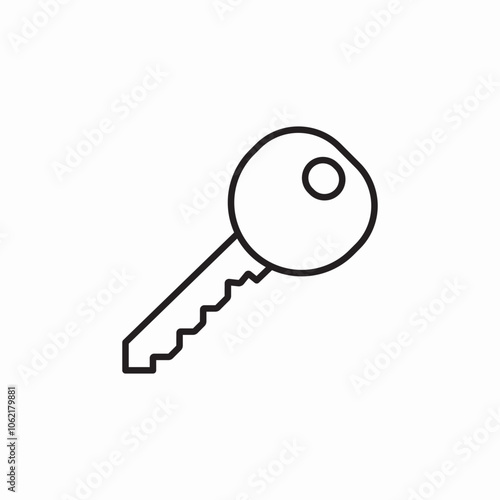 key safety unlock icon sign vector