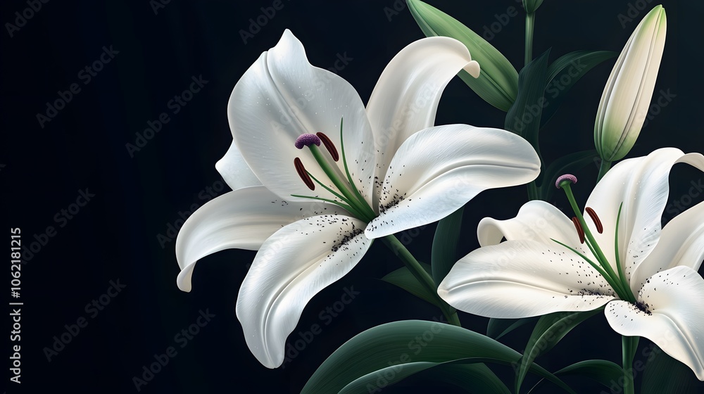 Obraz premium White Garden Lily Beauty