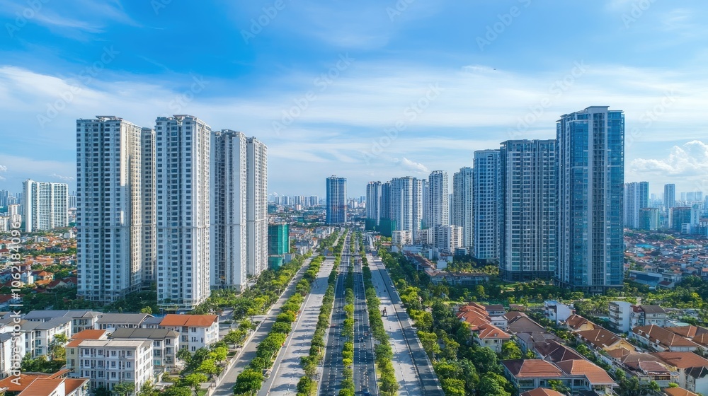 Naklejka premium Real estate investment can contribute to community development, urban regeneration, and economic growth