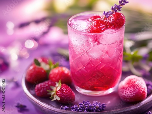 strawberry smoothie with mint