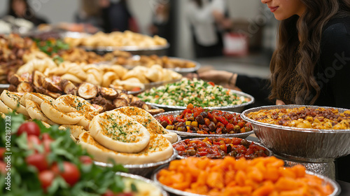 Traditional foods from different cultures on display for Aliyah Day, Aliyah Day School Observance, photo, photo