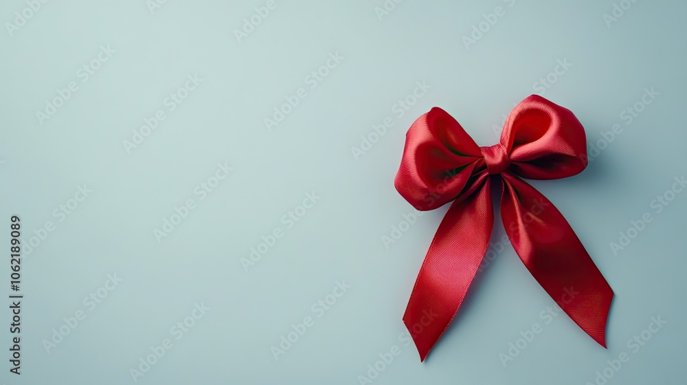 Elegant red ribbon bow isolated on a white background ideal for festive gift wrapping and creative decorations during celebrations Elegant red ribbon bow isolated on a white background ideal for festive gift wrapping and creative decorations during celebrations