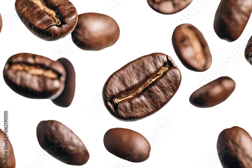 Wallpaper Mural Coffee beans falling on a black background. Torontodigital.ca