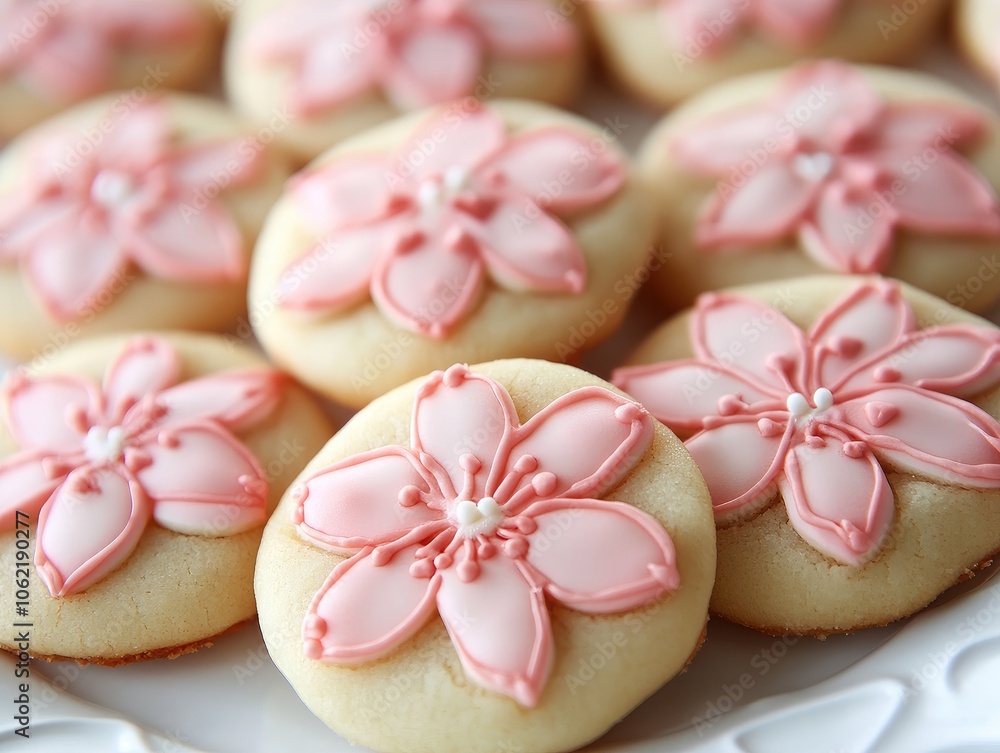 pink macaroon on a plate pink macaroon on a plate