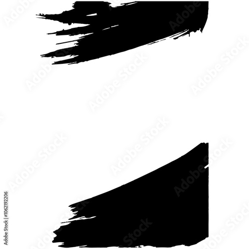 和風素材　筆で描かれた線のイラストセット　ベクター