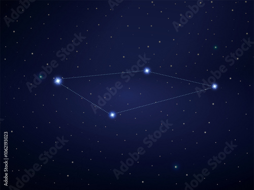 Fornax constellation in night sky