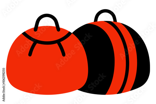 Boxing Speed Bags-Heavy Bags | isolated vector illustration on white background