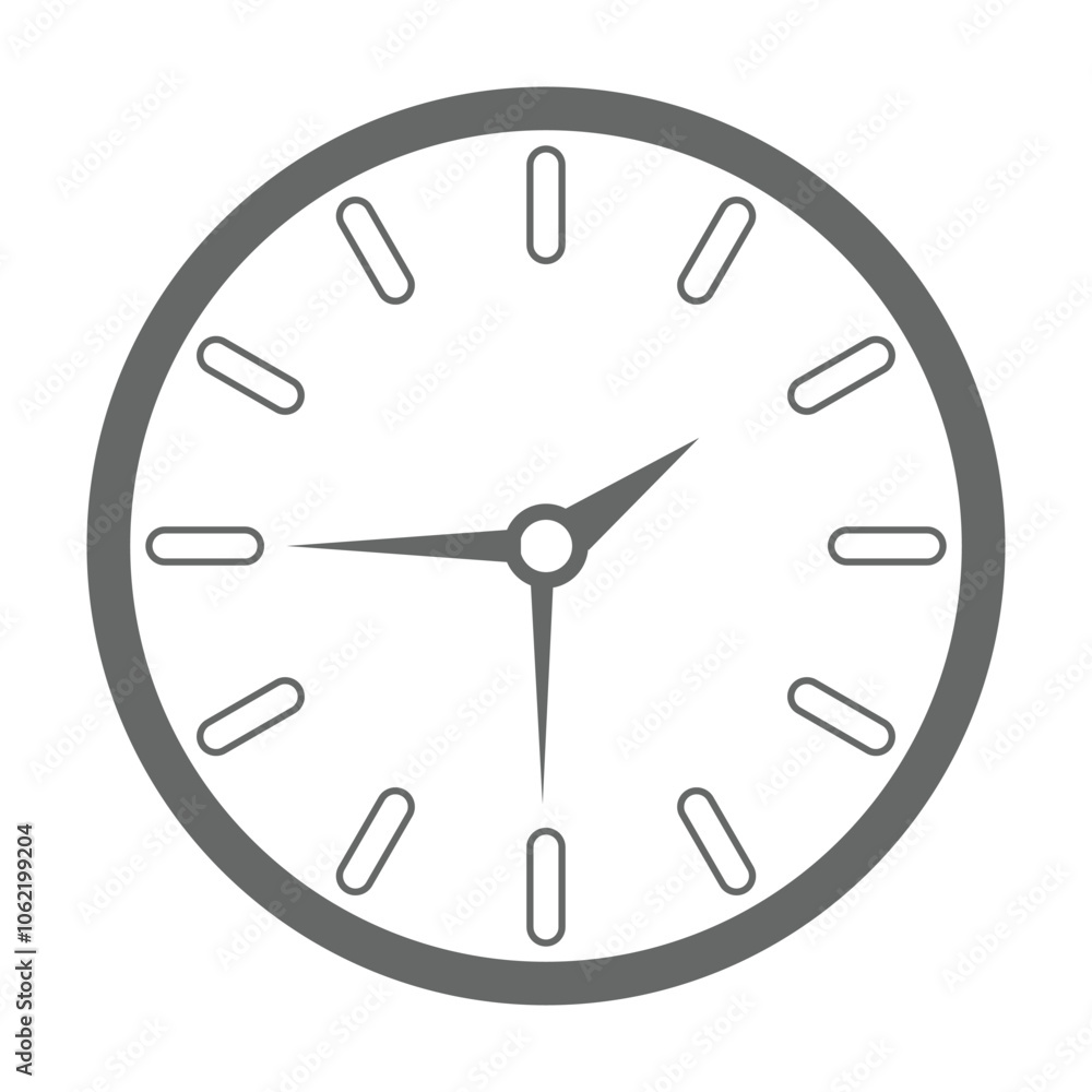 Wall clock vector illustration and watch icon Wall clock vector illustration and watch icon