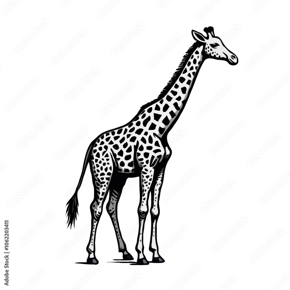 Naklejka premium giraffe illustration