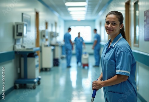 Healthcare Professional Portrait: Modern Hospital Staff at Work