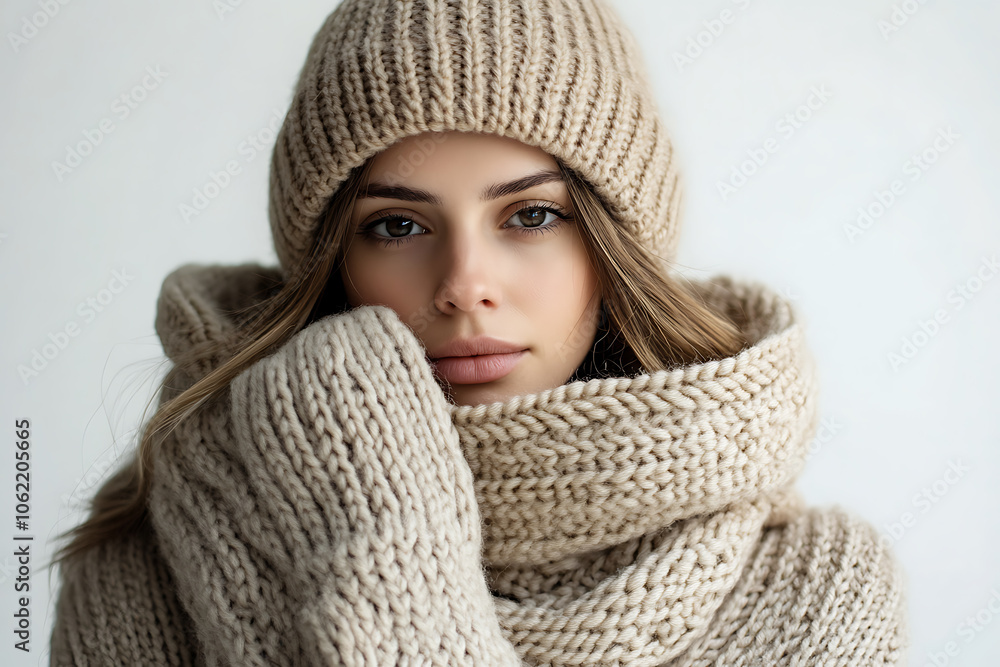 mock-up knitted scarves, hats and gloves are perfect for winter wear.
mock-up knitted scarves, hats and gloves are perfect for winter wear.