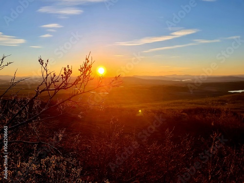 Canvastavla Midnight sun
