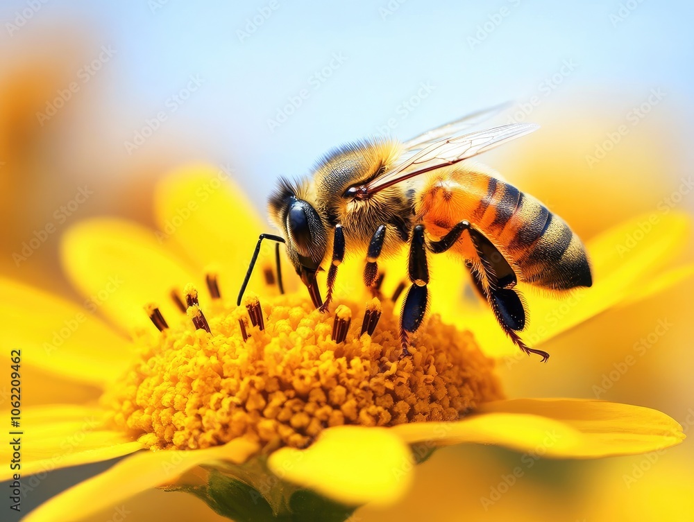 bee on flower bee on flower