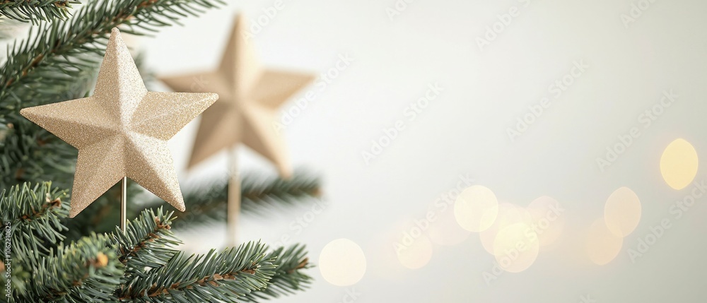 Star tree toppers gracefully arranged on a sleek minimalistic tree, contemporary style, earthy shades, dreamy blur. Star tree toppers gracefully arranged on a sleek minimalistic tree, contemporary style, earthy shades, dreamy blur.