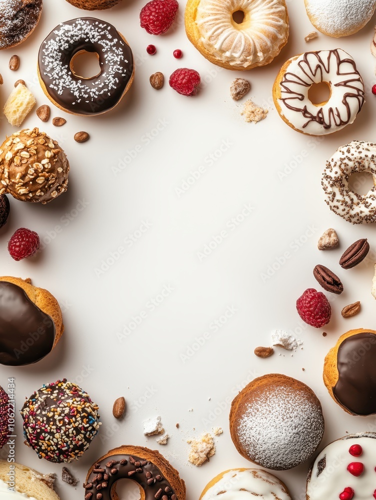 Assorted Cookies and Sweets Border Assorted Cookies and Sweets Border