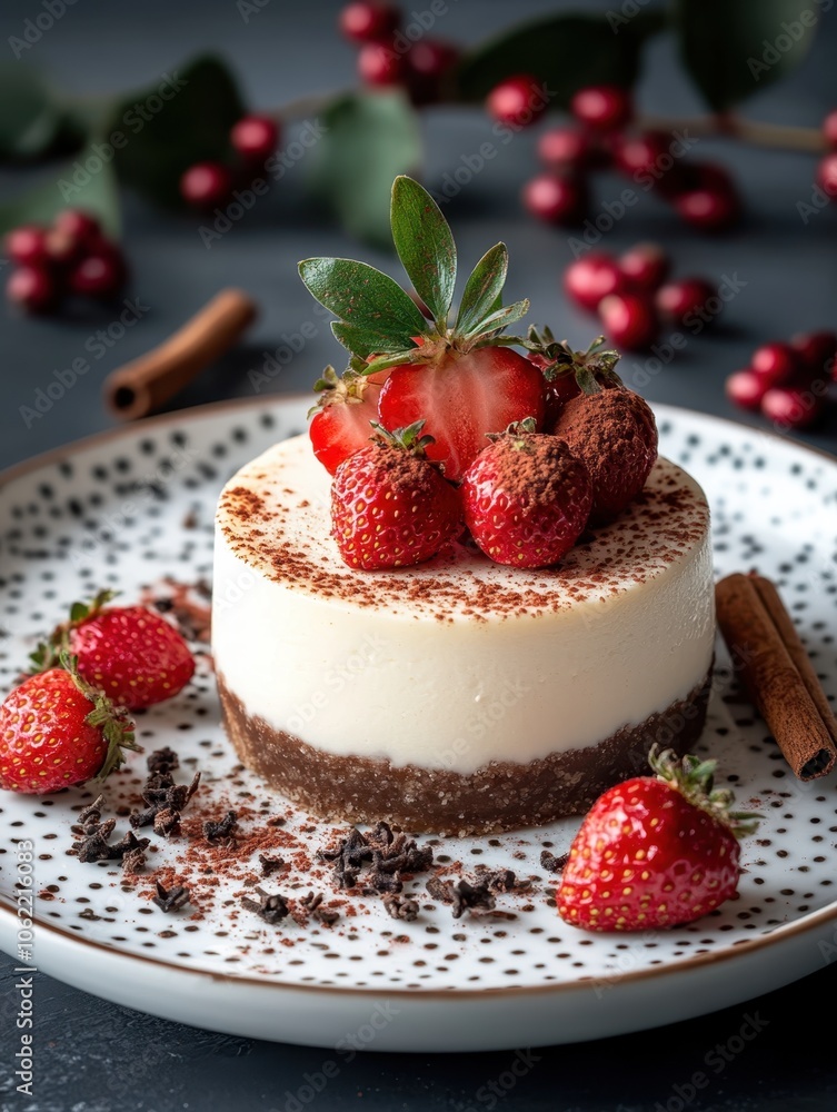 Strawberry Cheesecake with Cinnamon Strawberry Cheesecake with Cinnamon