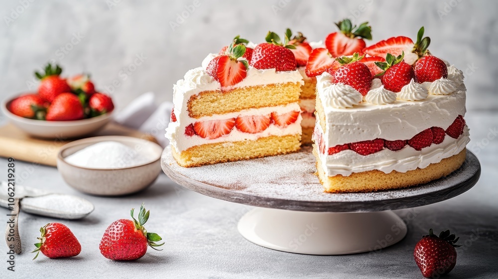 Layered Strawberry Shortcake Layered Strawberry Shortcake