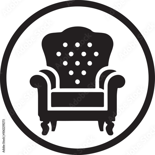 Armchair Silhouette,  Armchair Black And White Design 