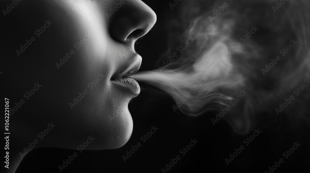smoke on black background, AI Generated smoke on black background, AI Generated