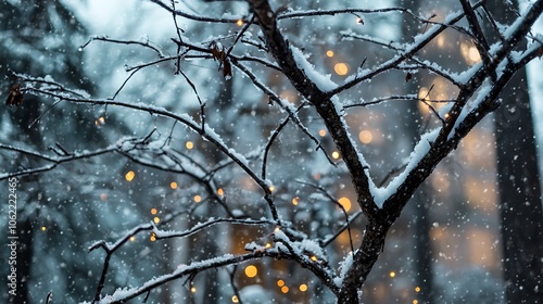 Frosted Red Berries in a Winter Wonderland: A Serene Close-Up Capturing Nature's Icy Beauty winter