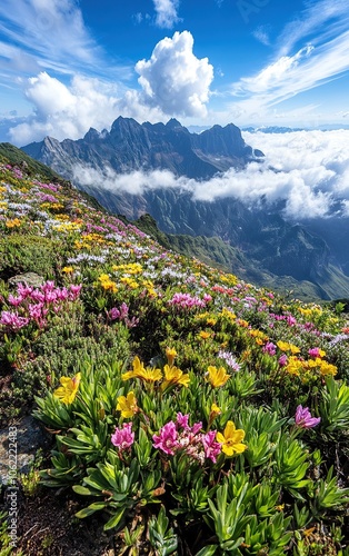 Mountaintop Wildflowers with a View.