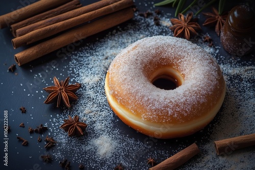 cinnamon sugar doughnut  photo