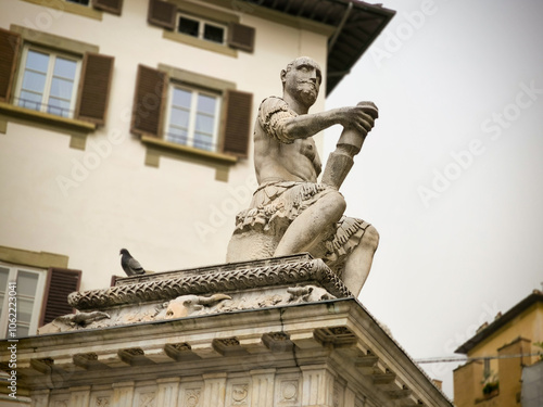 Statue of Cosimo I de' Medici at the Fountain of the Boar Florence Firenze Italy Italia