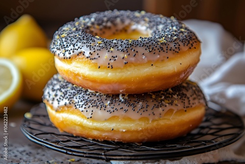 lemon poppy seed doughnuts photo