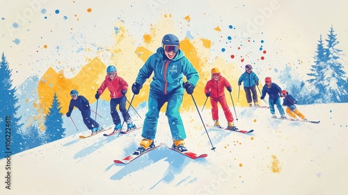 group of people in winter