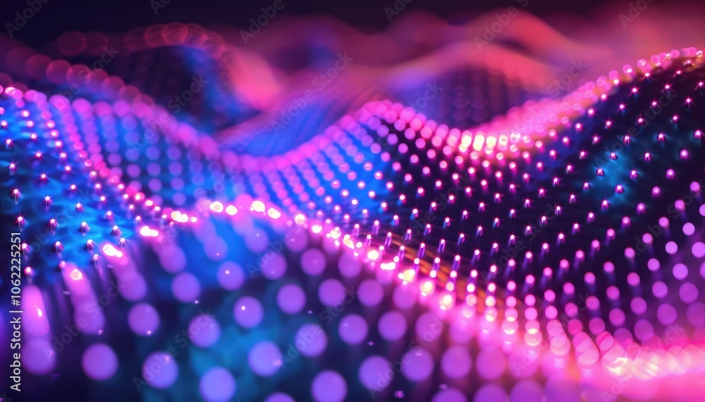 Abstract Wavy Pattern with Pink and Blue Lights Abstract Wavy Pattern with Pink and Blue Lights