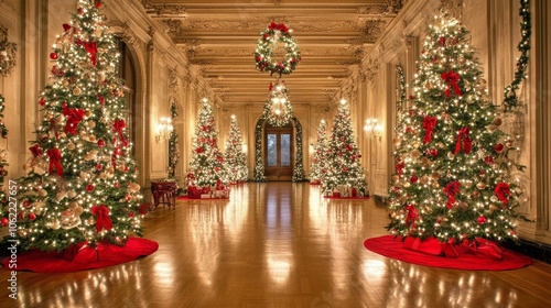 Wallpaper Mural Traditional Christmas market Stalls with sweets, mulled wine, Christmas decorations and gifts decorated with garlands and lights. Torontodigital.ca