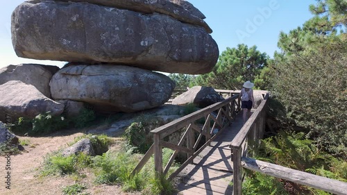 Mirador de Ogrove from where you can see spectacular views of the beaches in the estuary of Pontevedra, Galicia. photo