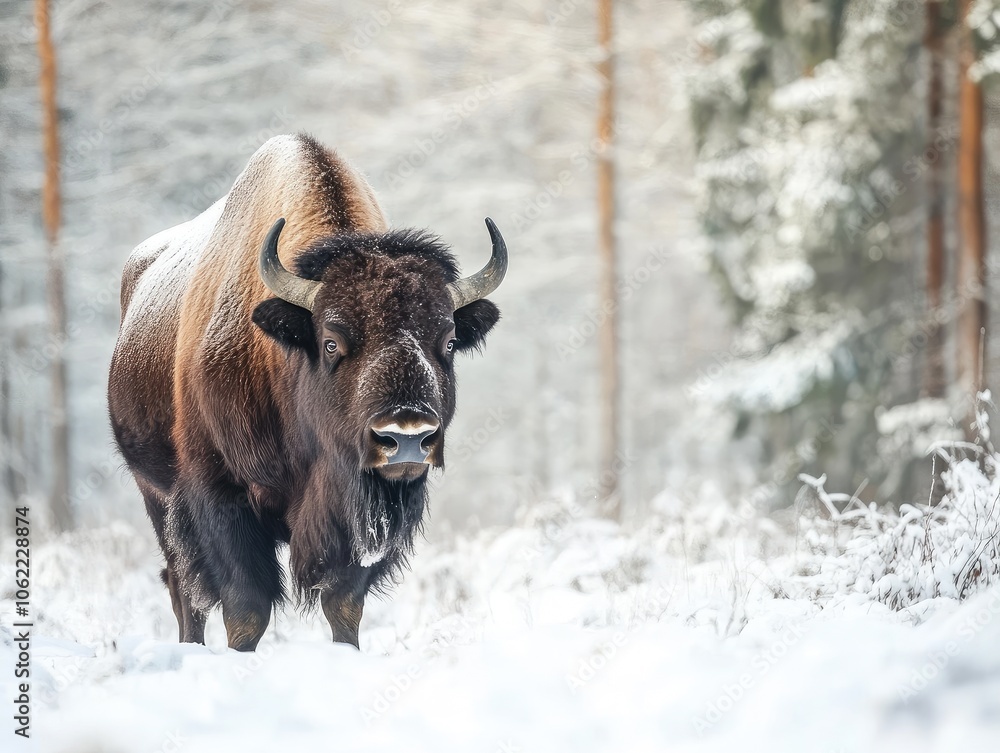 buffalo in winter buffalo in winter