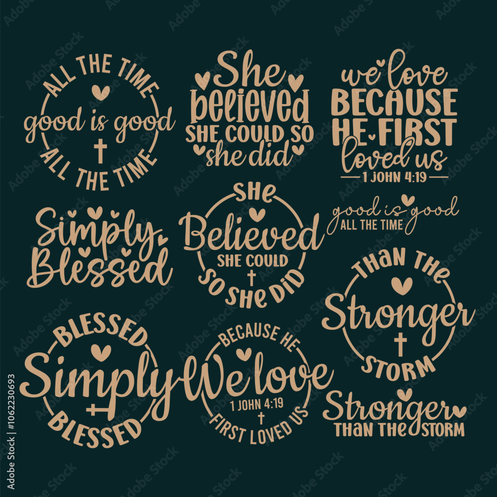 Fototapeta premium 10 Christian SVG Bundle