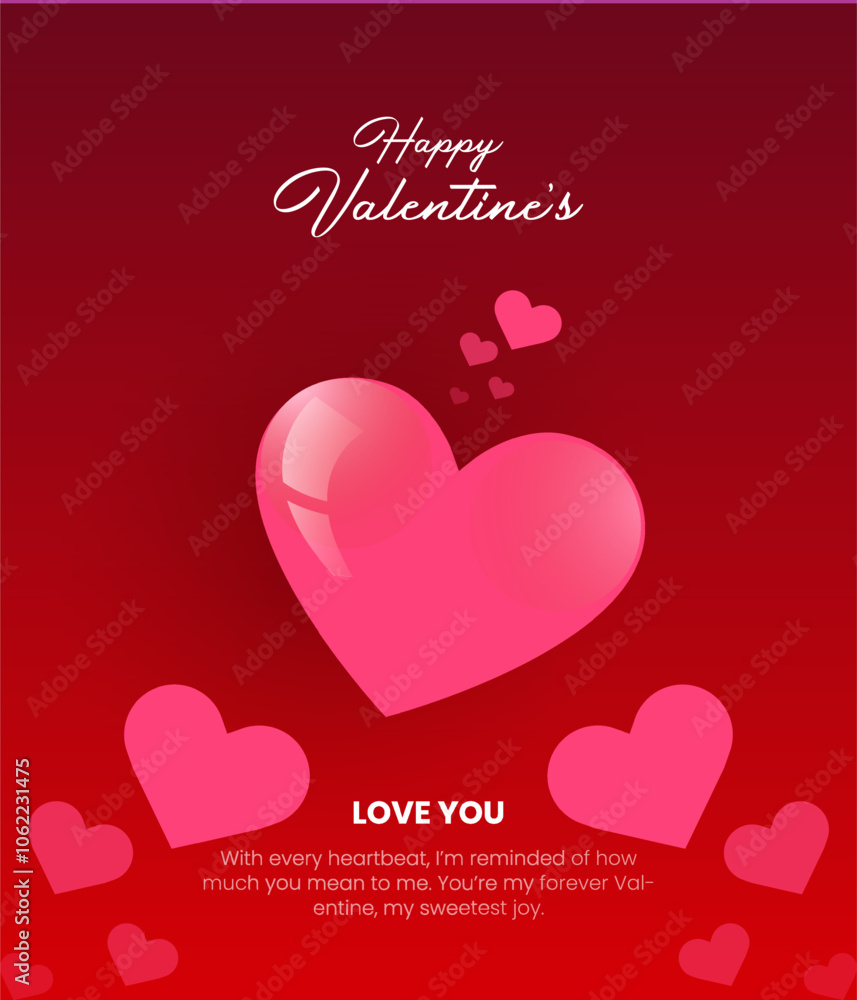 Valentine's Day design. Realistic red love shape decorative festive object. Holiday banner, web poster, flyer, greeting card, cover. Romantic background Valentine's Day design. Realistic red love shape decorative festive object. Holiday banner, web poster, flyer, greeting card, cover. Romantic background