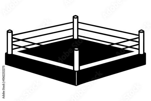 Boxing Ring | isolated vector illustration on white background