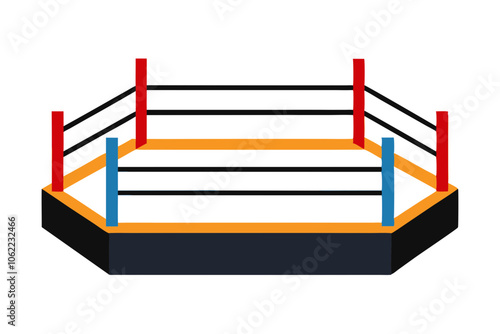 Boxing Ring | isolated vector illustration on white background