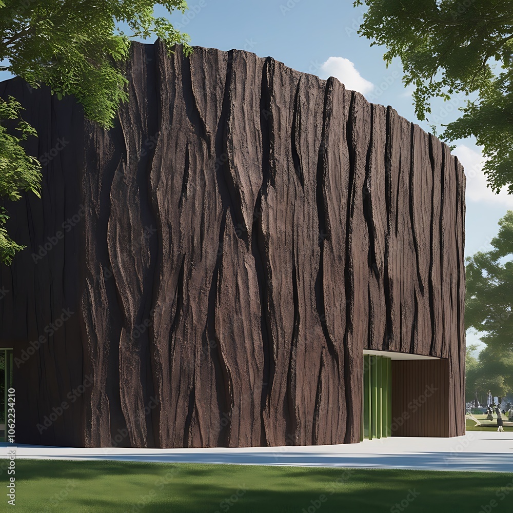 Obraz premium Tree Bark Textured Public Buildings