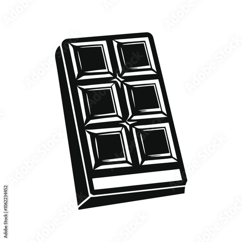 Chocolate Bar silhouette vector illustration.