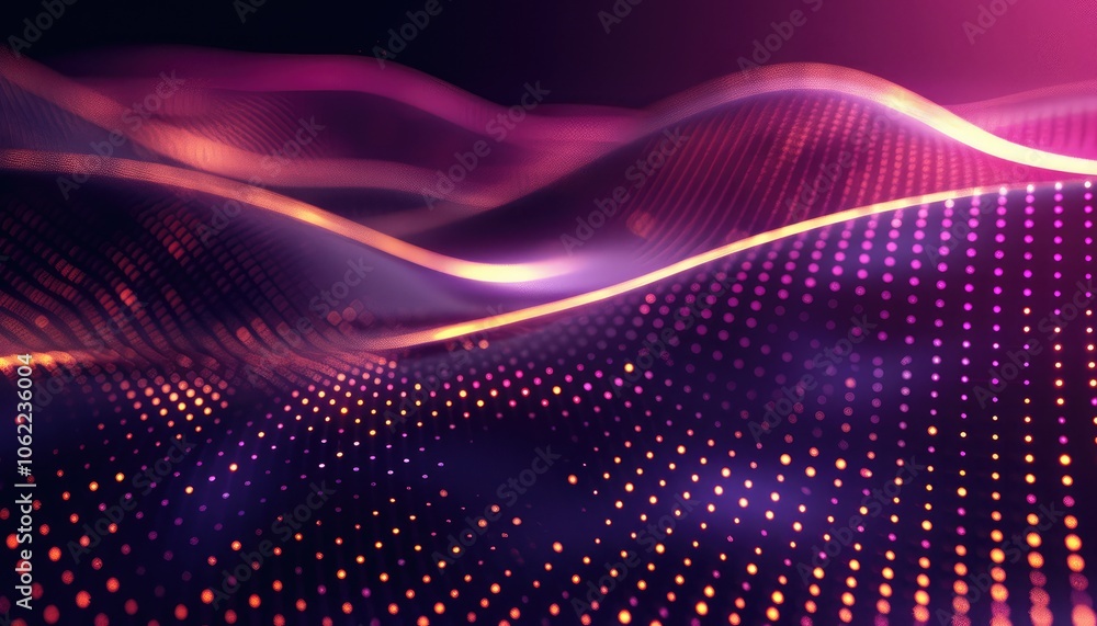 Abstract Wavy Pattern with Bright Pink and Orange Circles Abstract Wavy Pattern with Bright Pink and Orange Circles