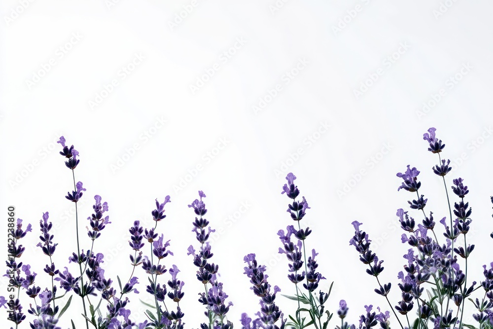 Naklejka premium Fresh Lavender Sprigs Against a Soft Background