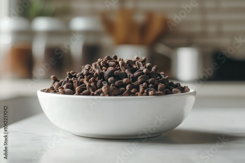 Rich Aroma of Dried Cloves in a Bowl photo