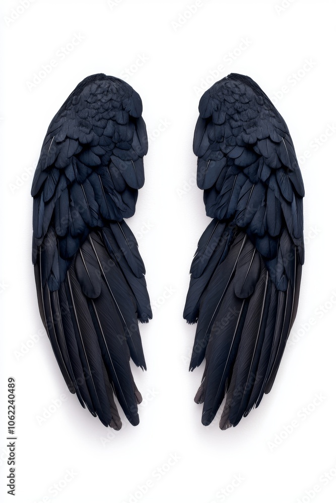 With a white background and black wings With a white background and black wings