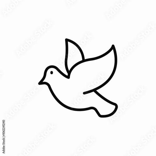 dove bird peace icon sign vector